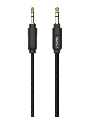 UNISYNK Aux Audio Cable 3.5mm 1m i gruppen Produkter / Teknik & Mobiltillbehör / Övrigt hos Riksförbundet M Sverige (10198)