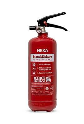 Nexa - Brandsläckare Pulver 2 kg Röd i gruppen Produkter / Hem & Fritid / Brandsäkerhet hos Riksförbundet M Sverige (13402)