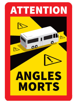 Varningsdekal Angles Morts - Easy dot dekaler 3-pack Fraktfritt i gruppen Produkter / Bil & Fordon / Angles morts varningsdekaler hos Riksförbundet M Sverige (20213500)