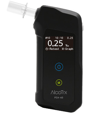 Alcotrx alkomätare FCA40 i gruppen Produkter / Teknik & Mobiltillbehör / Alkomätare & Kalibrering hos Riksförbundet M Sverige (4040-1)
