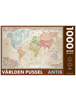 Vrlden pussel antik 1000 bitar i gruppen Produkter / Kartor & Bcker / Pussel hos Riksfrbundet M Sverige (9789113112565)