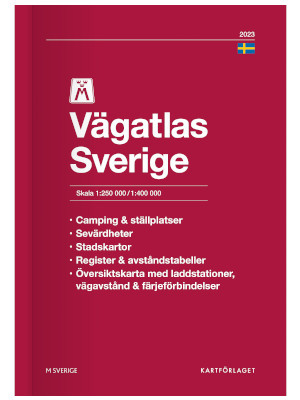 M Vägatlas Sverige 2023 i gruppen Produkter / Kartor & Böcker / Atlaser och Reseguider hos Riksförbundet M Sverige (9789189427518)