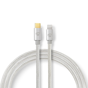 Nedis USB-C till Lightning kabel 1m i gruppen Produkter / Teknik & Mobiltillbehör / Laddare & Powerbank hos Riksförbundet M Sverige (CCTB39650AL10)