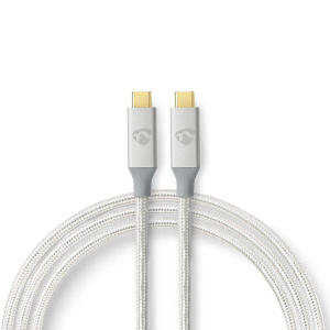 Nedis USB-C till USB-C kabel 1m i gruppen Produkter / Teknik & Mobiltillbehör / Laddare & Powerbank hos Riksförbundet M Sverige (CCTB64020AL10)