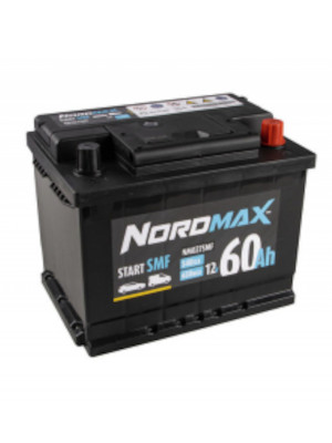 Startbatteri Nordmax SMF 12V 60Ah 540A i gruppen Produkter / Bil & Fordon / Startbatteri hos Riksförbundet M Sverige (NM027SMF)
