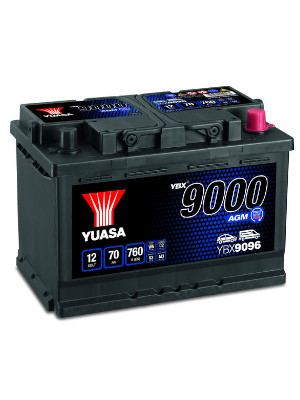 Startbatteri Yuasa AGM 12V 70Ah 760A i gruppen Produkter / Bil & Fordon / Startbatteri hos Riksfrbundet M Sverige (YBX9096)