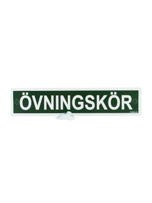 Övningskörningsskylt med sugpropp