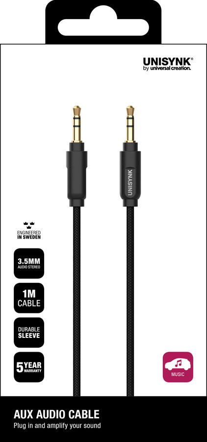 UNISYNK Aux Audio Cable 3.5mm 1m