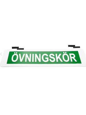 Övningskörningsskylt kardborre