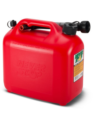 Never stop Bensindunk röd 10L