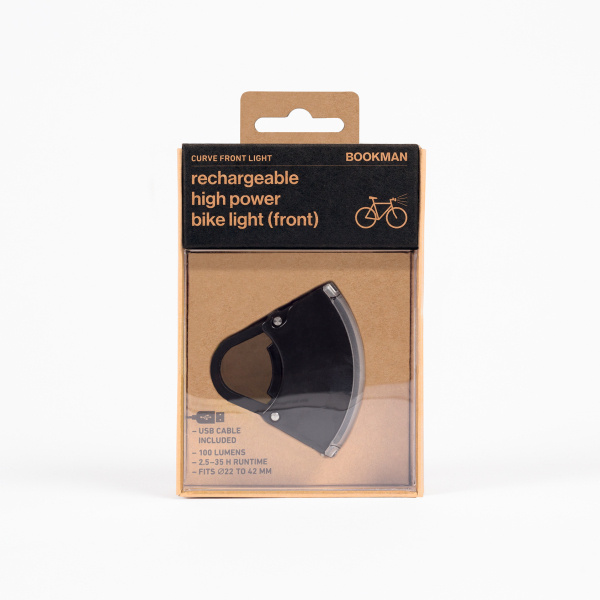 Bookman cykellampa fram svart