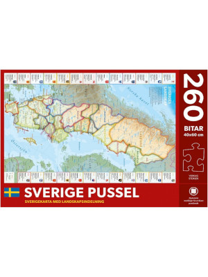 Sverige pussel med landskap 260 bitar