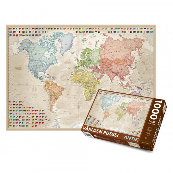 Världen pussel antik 1000 bitar