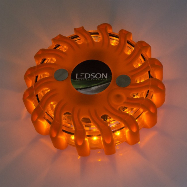 Ledson batteridriven varningspuck 