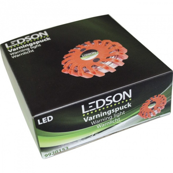 Ledson batteridriven varningspuck 